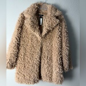 Romeo & Juliet Women's Tan/Camel Faux Fur Coat
